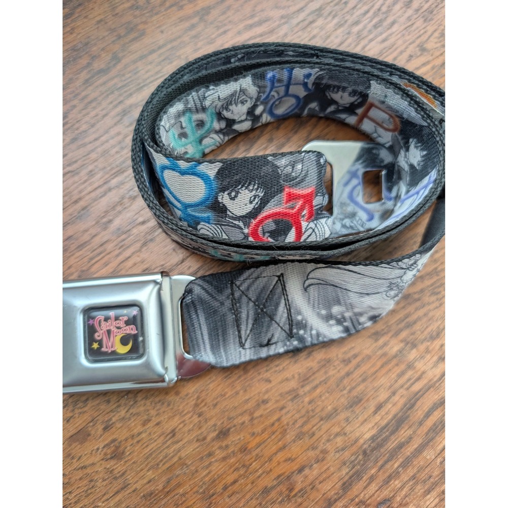 Buckle-Down Sailor Moon Seatbelt Belt Unisex OS Black White Good Anime Manga